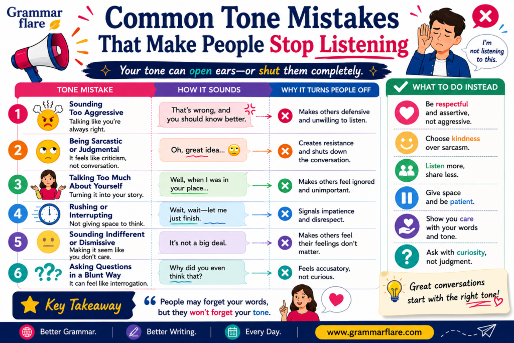 Common Tone Mistakes That Make People Stop Listening