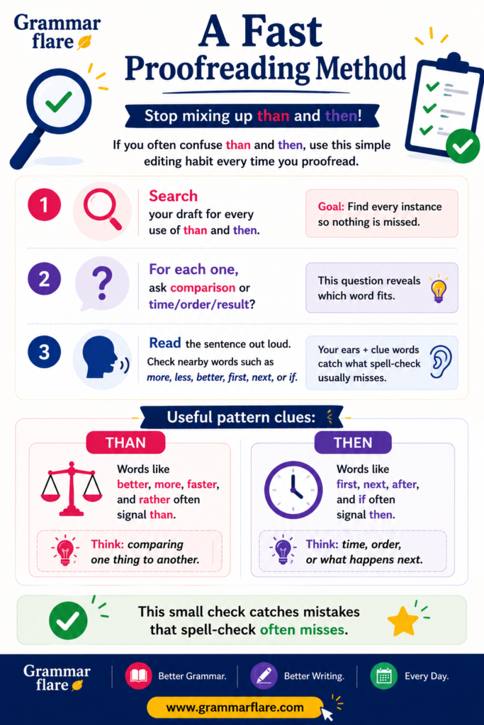 A Fast Proofreading Method for than vs then