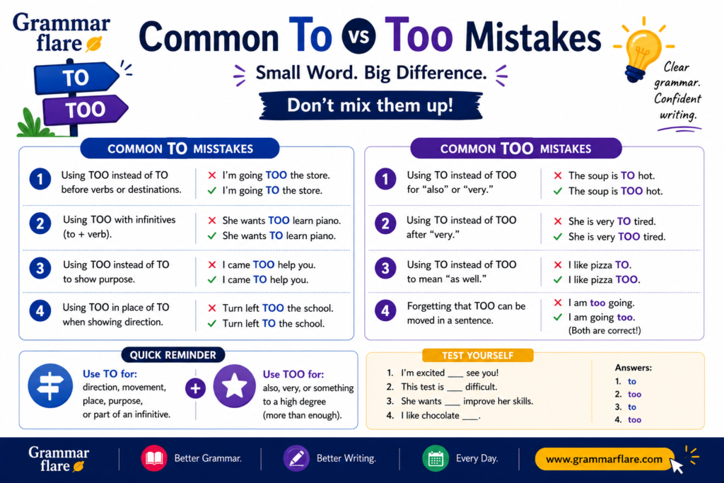 Common To vs Too Mistakes