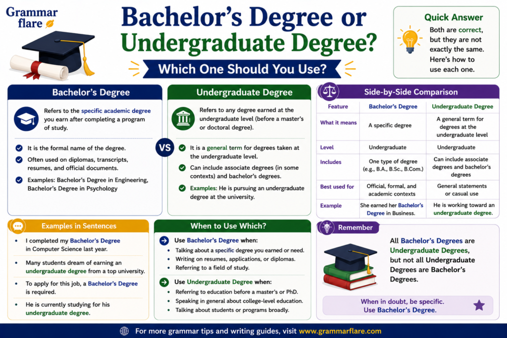 Bachelor’s Degree or Undergraduate Degree?