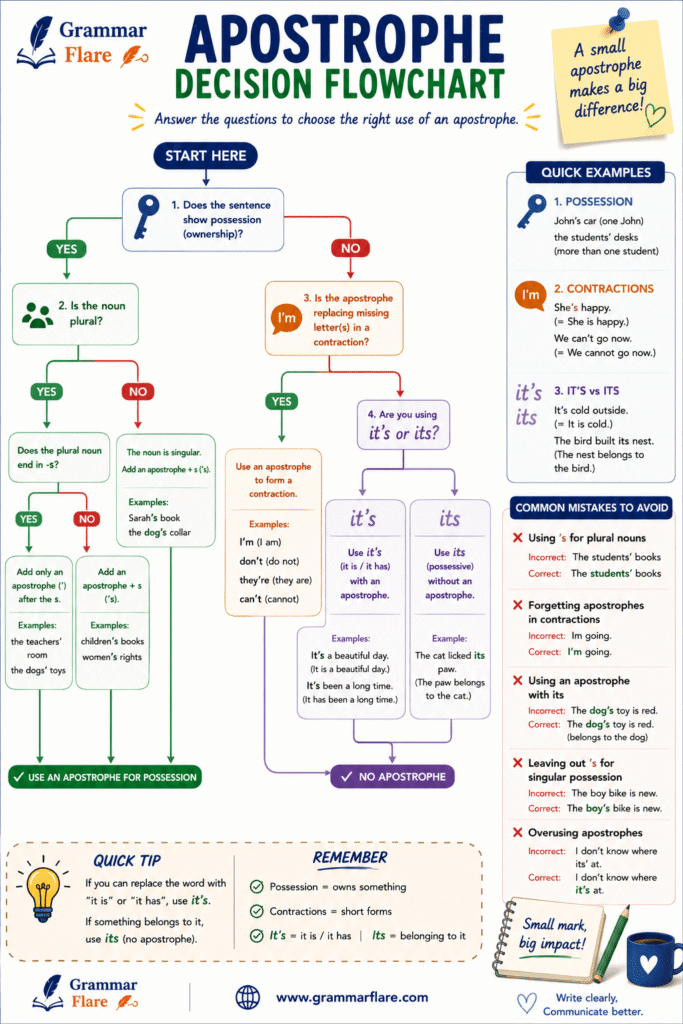 Apostrophe decision flowchart