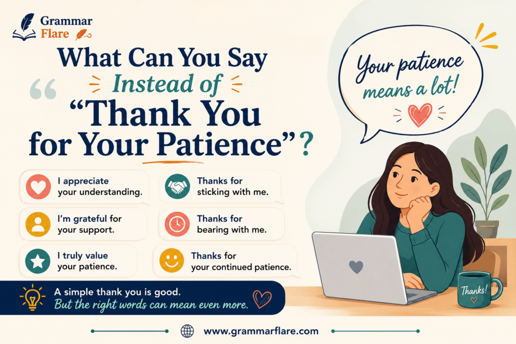 What Can You Say Instead of "Thank You for Your Patience"?