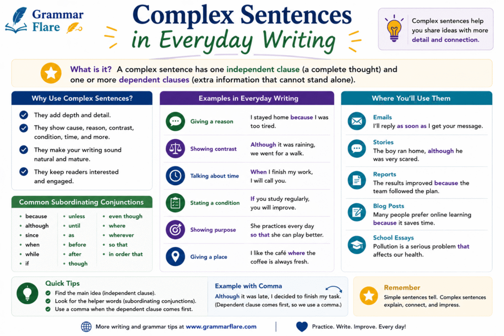 Complex Sentences in Everyday Writing