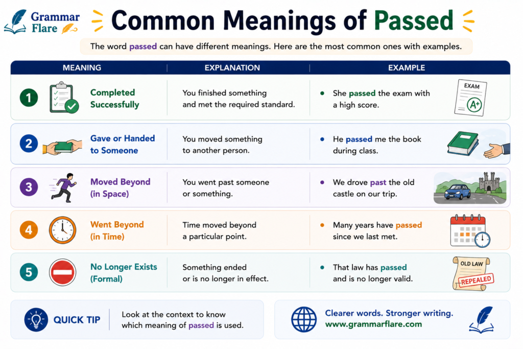 Memory Trick for Passed vs Past.