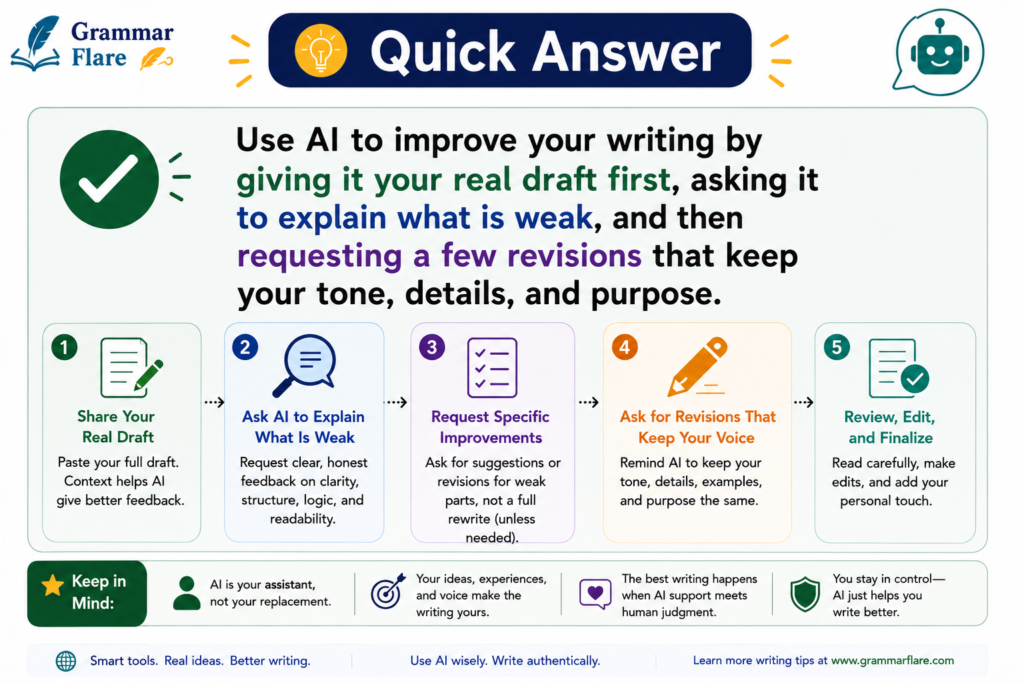 Quick Answer to the query "How to Use AI to Improve Your Writing?"