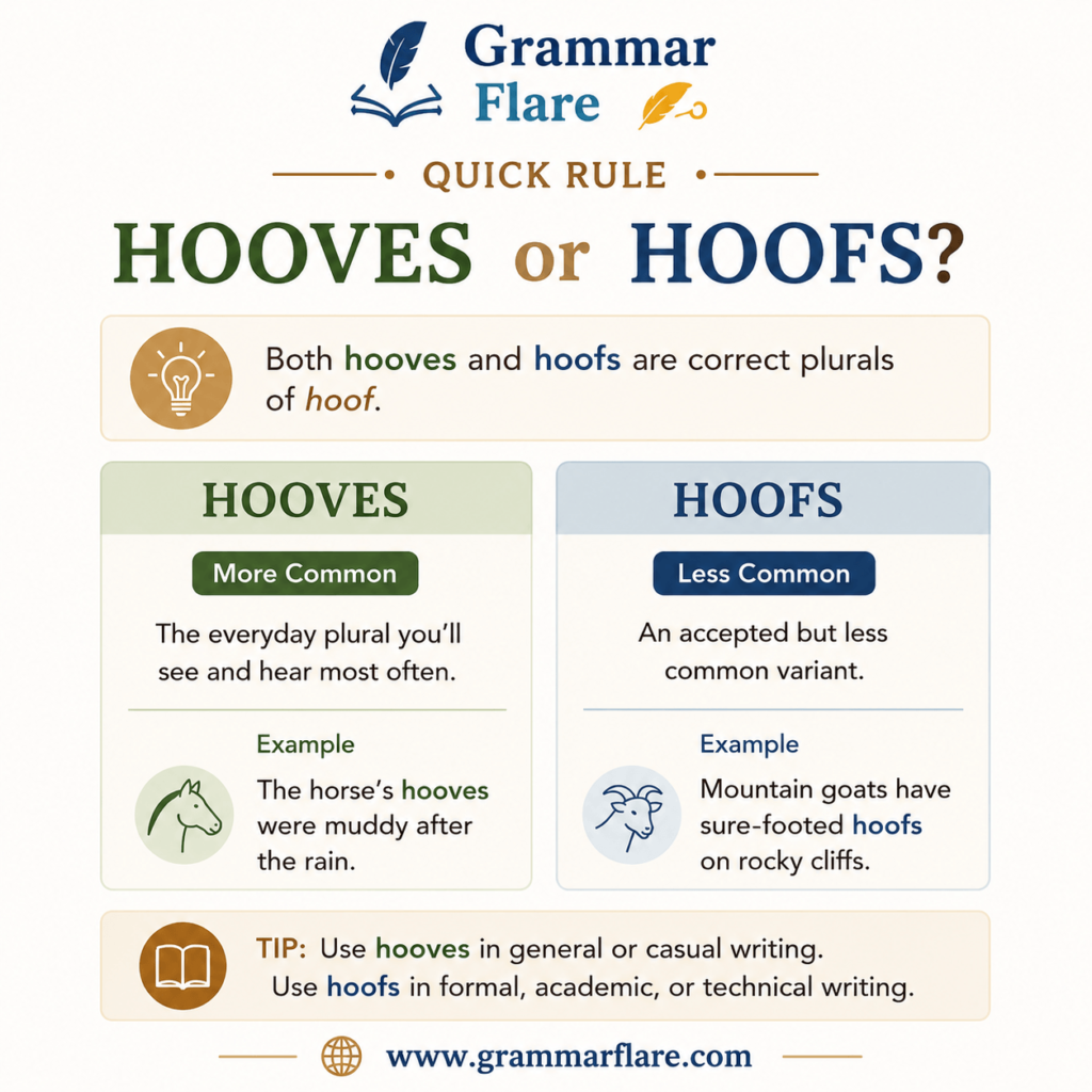 Is the Plural of Hoof "Hooves" or "Hoofs"?