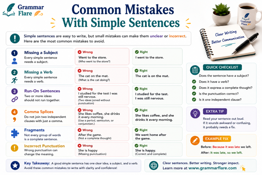 Common Mistakes With Simple Sentences