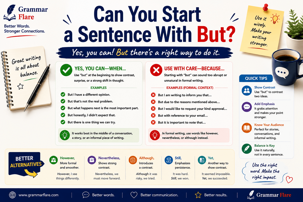 Can you start a sentence with but